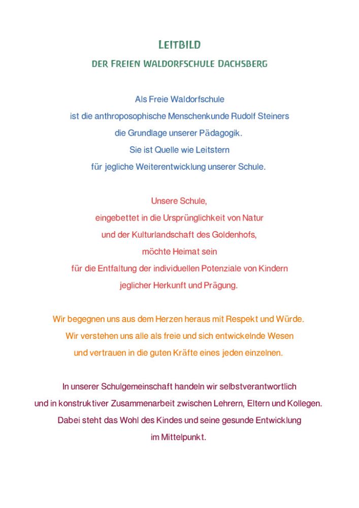 Leitbild FWS Dachsberg